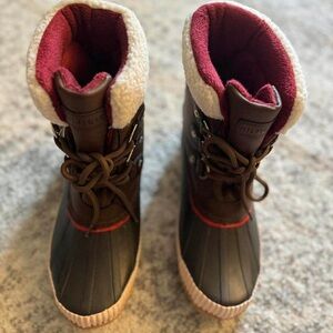 Tommy Hilfiger Twebonie women's duck boots in brown leather size 9